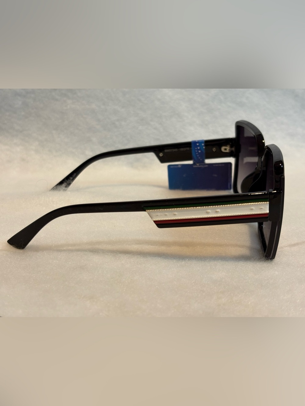 Bob Mackie Black Oversized Square Sunglasses - Picture 3 of 6